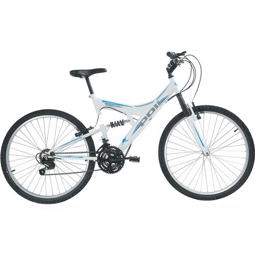Bicicleta Aro 26 Polimet Kanguru com Suspensão Dupla e 18 Marchas Bicicleta Aro 26 Polimet Kanguru com Suspensão Dupla e 18 Marchas