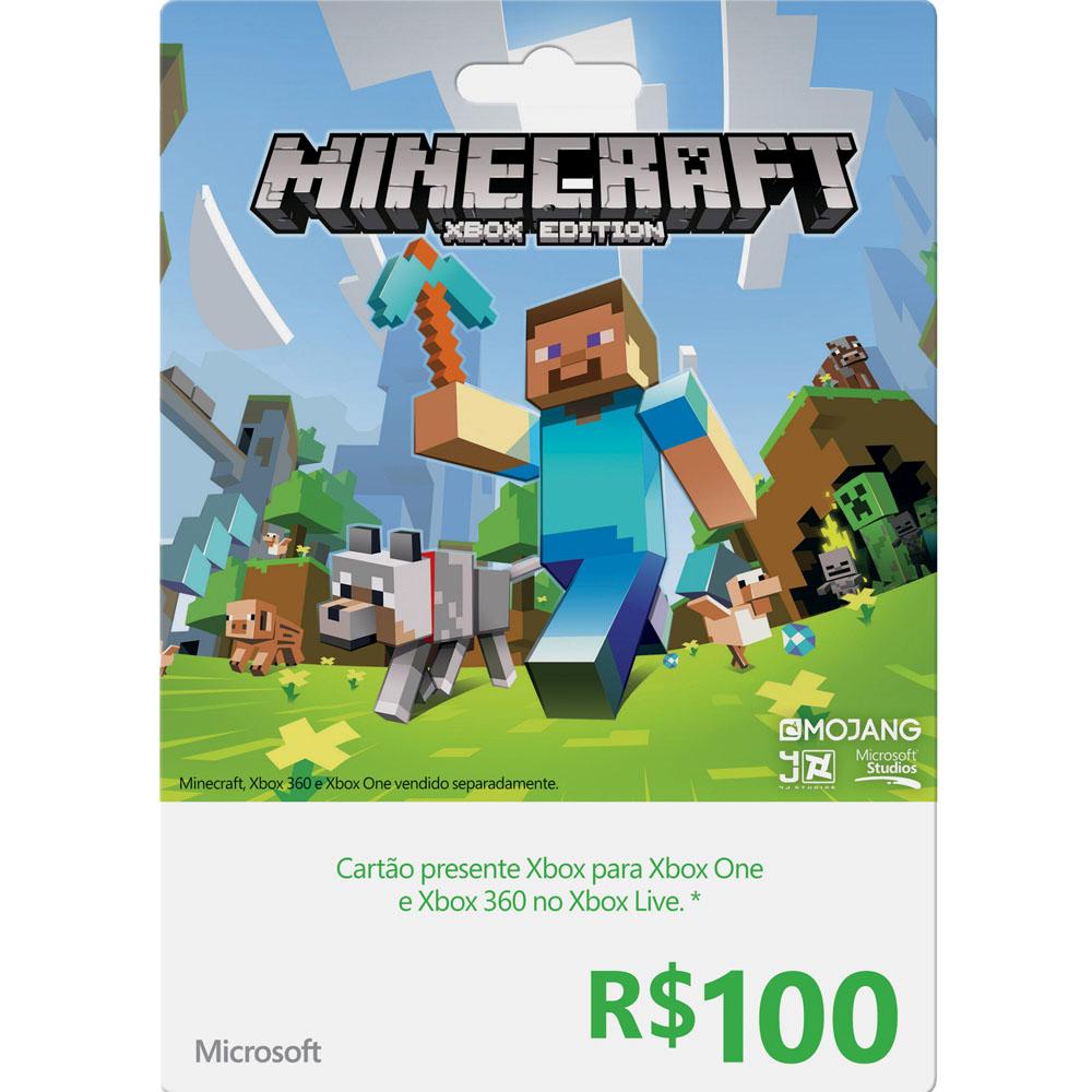 Cartão Presente Xbox Live Minecraft - Acessórios Xbox One 