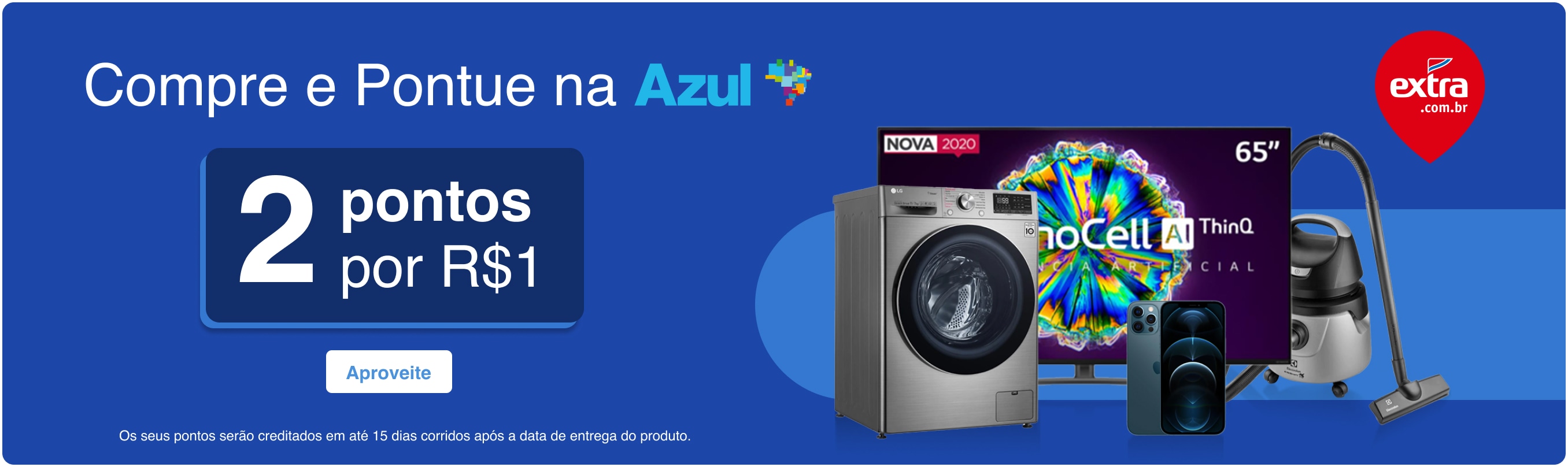 Acumule 3 pontos a cada real gasto