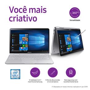 Notebook 2 em 1 Samsung Core i7-8550U 8GB 256GB...