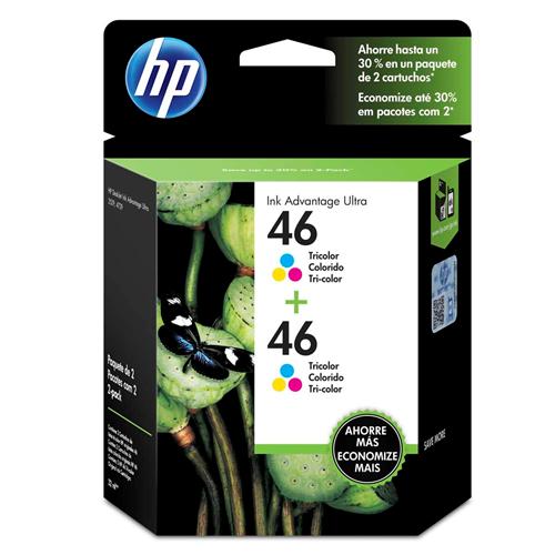 cartucho de tinta hp ink advantage ultra 46 tricolor pacote duplo m0h59al cartuchos no cartucho de tinta hp ink advantage ultra 46 tricolor pacote duplo m0h59al cartuchos no