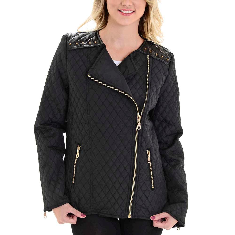 jaqueta com spikes feminina