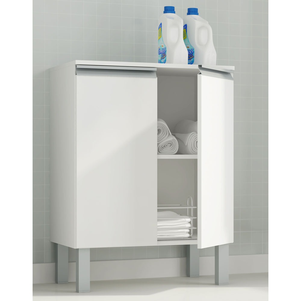 Balc u00e3o paraÁrea de Serviço BRV BS 33 06 com 2 Portas Branco Armários Multiuso no Extra com br Armario Fruteira De Cozinha ~ Balc u00e3o paraÁrea de Serviço BRV BS 33 06 com 2 Portas Branco Armários Multiuso no Extra com br