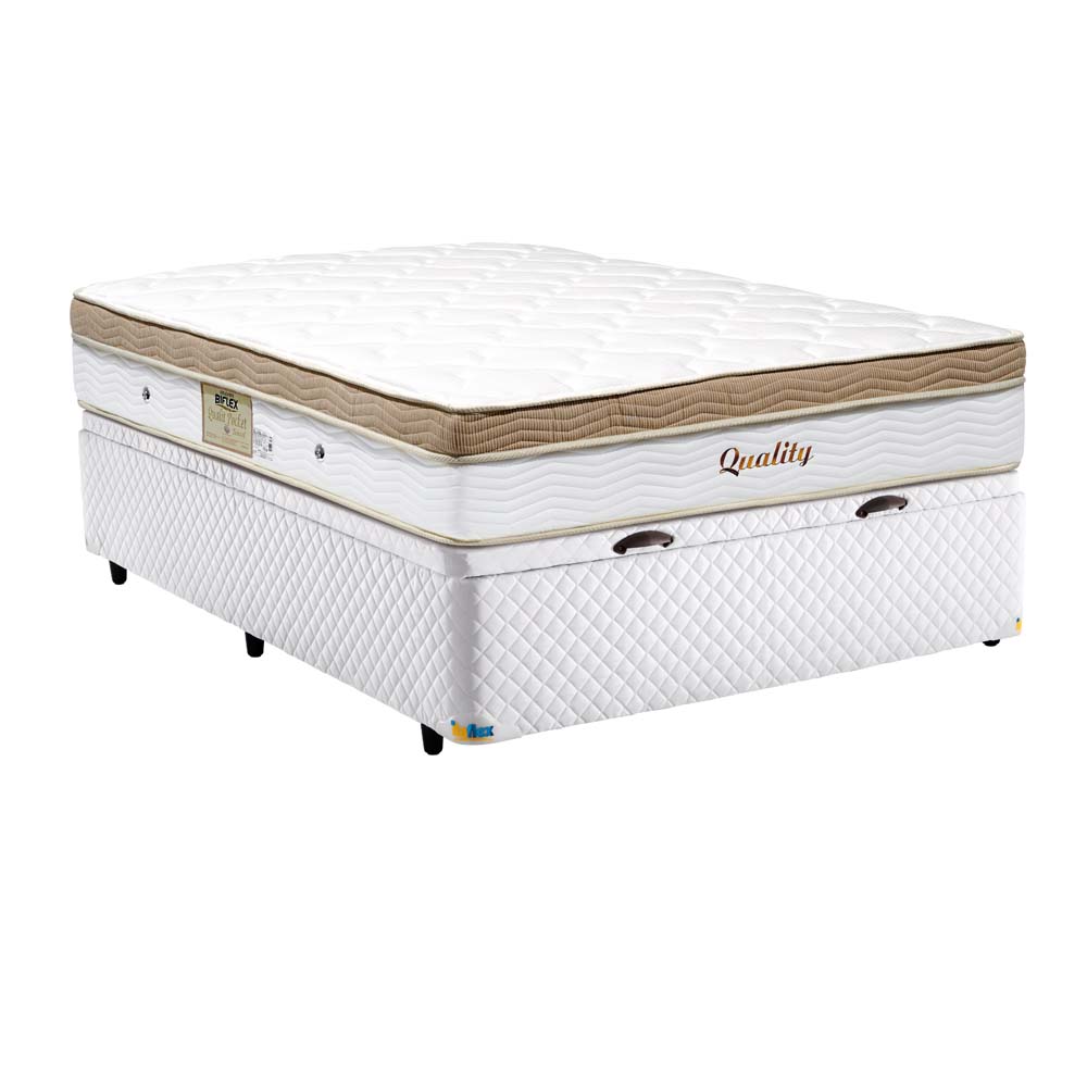 Cama Box Casal MGA com Baú + Colch u00e3o Casal Biflex Quality Bau De Cama Casal ~ Cama Box Casal MGA com Baú + Colch u00e3o Casal Biflex Quality