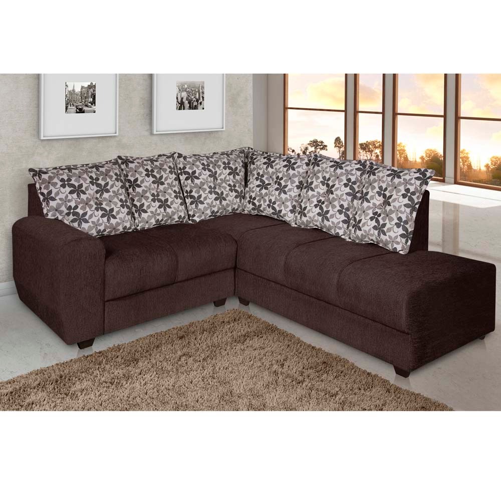 Sofá de Canto American Comfort Firenze em Chenille Sofás no
