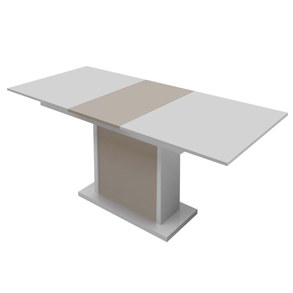 Mesa de Jantar Madesa Extensível de 4 lugares Elegance 76x160cm Branco Vanilla Mesa de Artesanato Facil Para Halloween ~ Mesa de Jantar Madesa Extensível de 4 lugares Elegance 76x160cm Branco Vanilla Mesa de