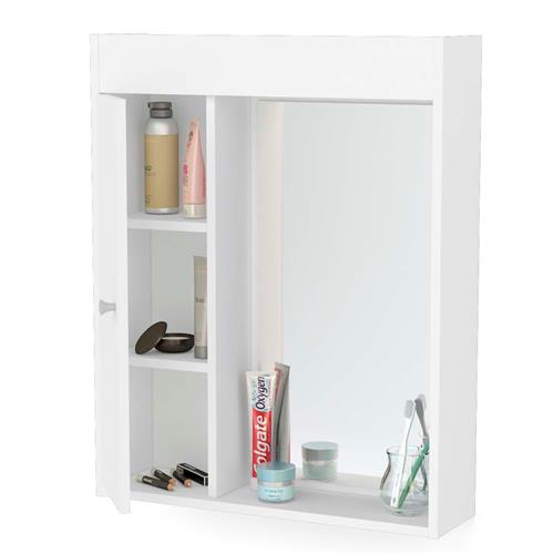 Kit Armário Aéreo Politorno para Banheiro com Espelho + Gabinete para Banheiro Politorno Artesanato Olinda ~ Kit Armário Aéreo Politorno para Banheiro com Espelho + Gabinete para Banheiro Politorno