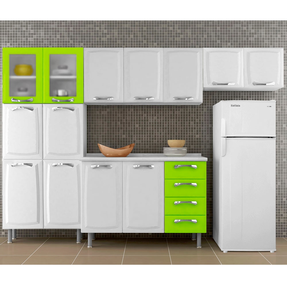 Cozinha Compacta Premium Itatiaia 4 Pe As Branco Verde Cozinha Cozinha Compacta Premium Itatiaia 4 Pe As Branco Verde Cozinha