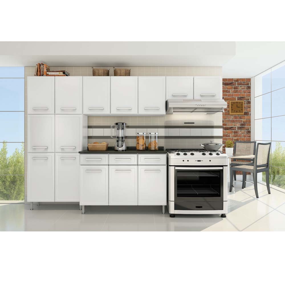 Cozinha Compacta Bertolini Gourmet Com 3 Pe As Branco Cozinha Cozinha Compacta Bertolini Gourmet Com 3 Pe As Branco Cozinha
