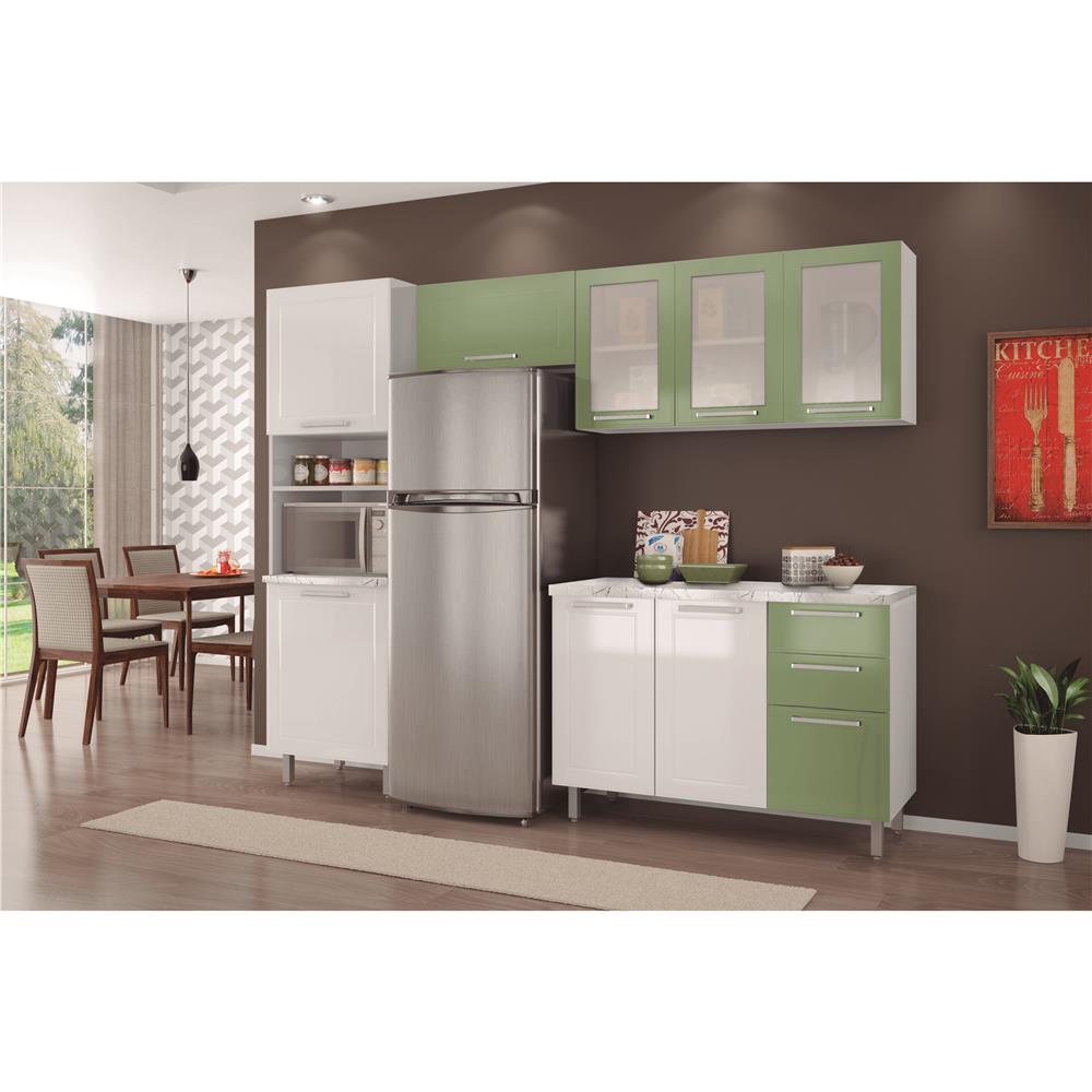 Cozinha Compacta Casamob Quadri Com 4 Pe As Branca Verde Cozinha Cozinha Compacta Casamob Quadri Com 4 Pe As Branca Verde Cozinha