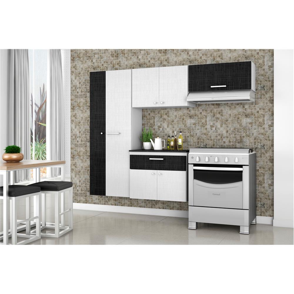 Cozinha Compacta Bartira P Rola Linho Com 7 Portas E 1 Gaveta Cozinha Compacta Bartira P Rola Linho Com 7 Portas E 1 Gaveta