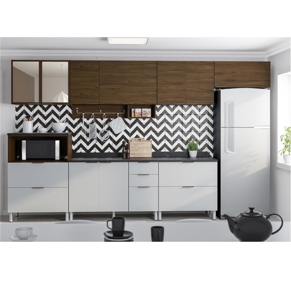 Cozinha Bartira Izabel Com 9 Portas E 7 Gavetas Grapia Platinum Cozinha Bartira Izabel Com 9 Portas E 7 Gavetas Grapia Platinum