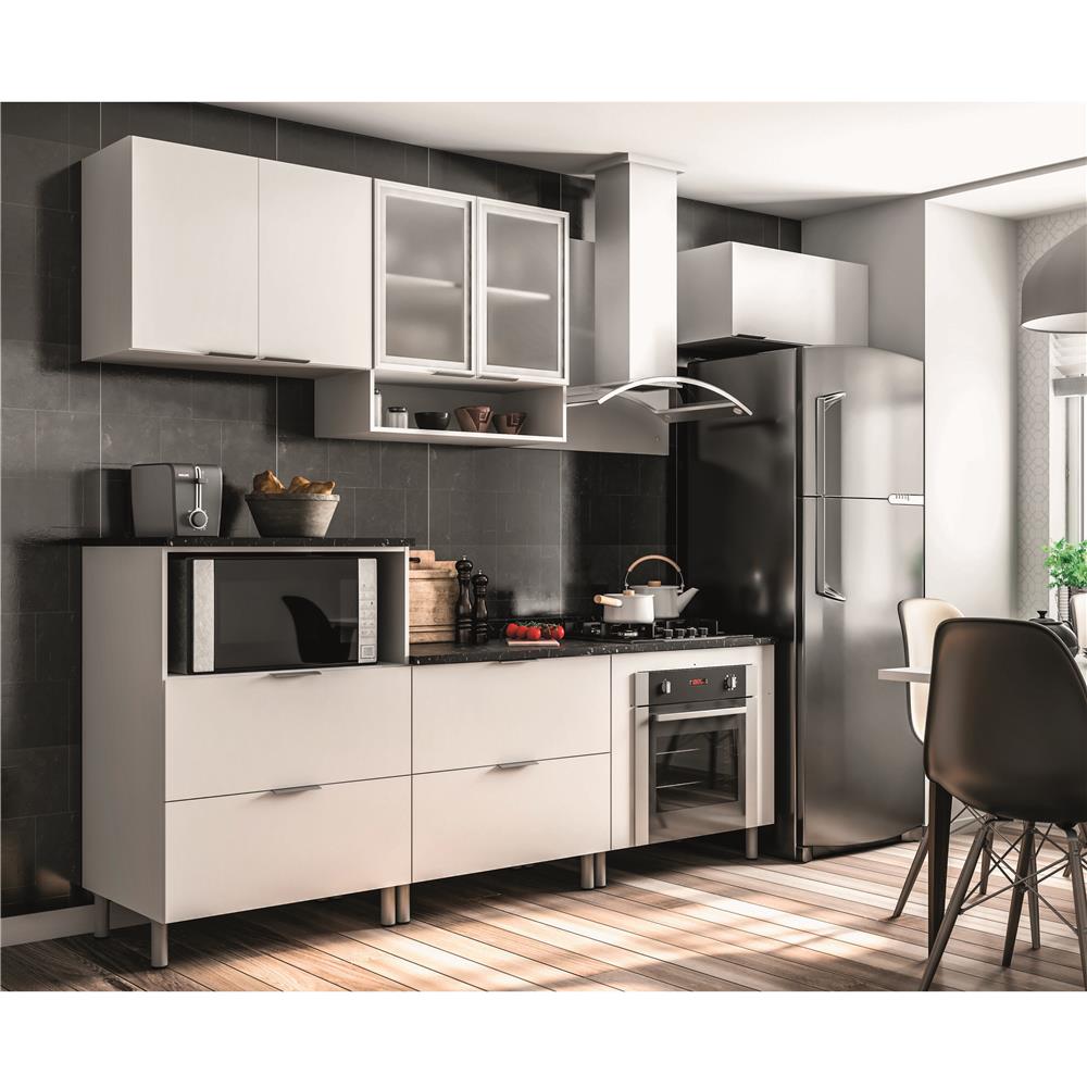 Cozinha Bartira Izabel Com Painel 5 Portas E 4 Gavet Es Branca Cozinha Bartira Izabel Com Painel 5 Portas E 4 Gavet Es Branca