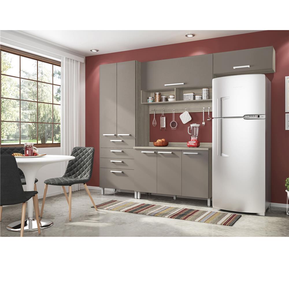 Cozinha Bartira Carla Plus Com 7 Portas E 4 Gavetas Cozinha Cozinha Bartira Carla Plus Com 7 Portas E 4 Gavetas Cozinha