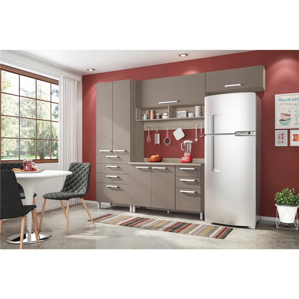 Cozinha Bartira Carla Plus Com 6 Portas E 7 Gavetas Cozinha Cozinha Bartira Carla Plus Com 6 Portas E 7 Gavetas Cozinha