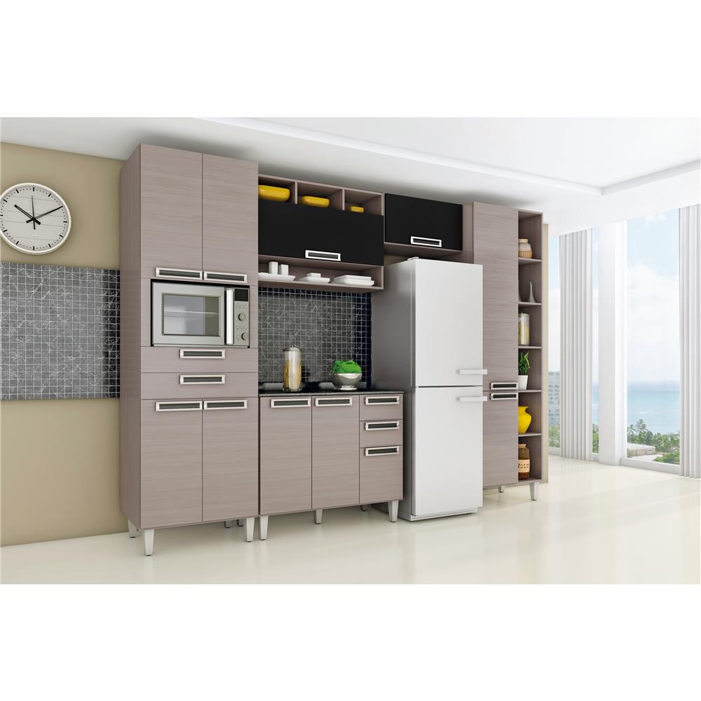 Cozinha Itatiaia Royale Com 10 Portas E 5 Gavetas Coimbra Preto Cozinha Itatiaia Royale Com 10 Portas E 5 Gavetas Coimbra Preto