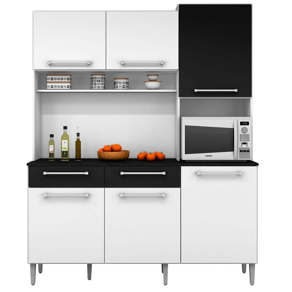 Cozinha Compacta Poquema Val Ria A653 Com 6 Portas E 2 Gavetas Cozinha Compacta Poquema Val Ria A653 Com 6 Portas E 2 Gavetas