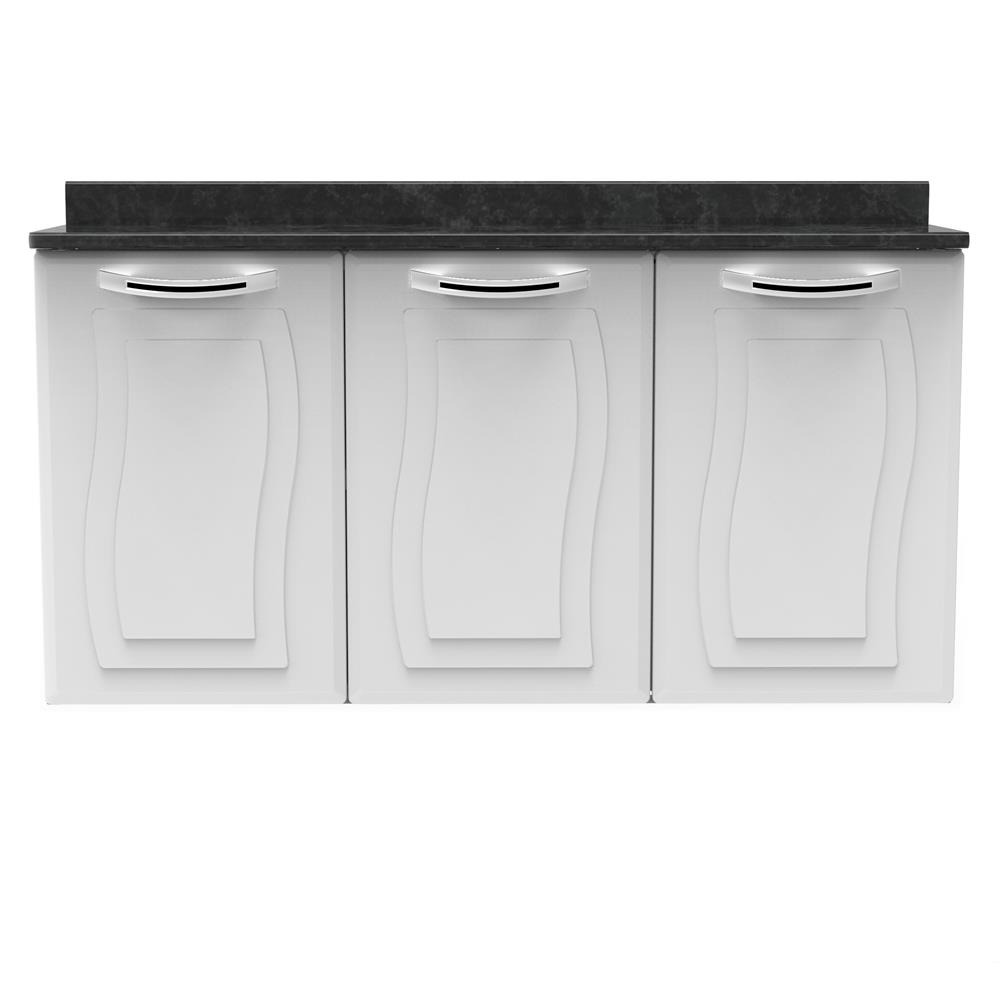 Balc O Colormaq Laura Com 3 Portas Branco Cozinha Modulada No Balc O Colormaq Laura Com 3 Portas Branco Cozinha Modulada No