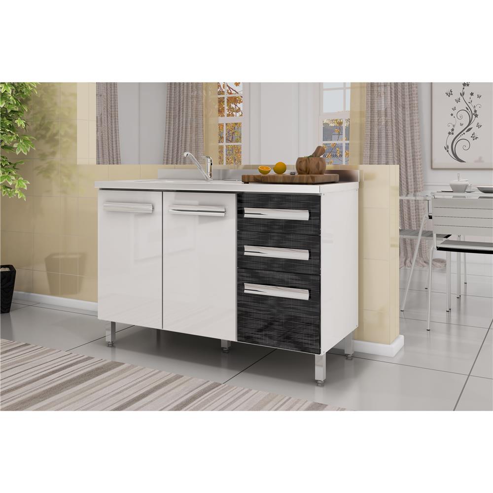 Gabinete Para Pia Bartira Carla Com 2 Portas E 3 Gavetas Cozinha Gabinete Para Pia Bartira Carla Com 2 Portas E 3 Gavetas Cozinha