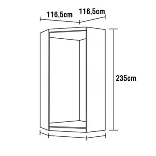 Armário Closet de Canto Robel Supreme com 2 Portas Guarda roupas Modulados no Extra com br Artesanal Ouro Preto ~ Armário Closet de Canto Robel Supreme com 2 Portas Guarda roupas Modulados no Extra com br