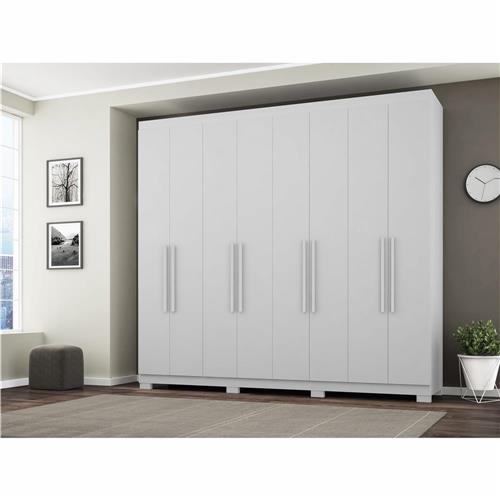 Guarda-Roupa Bartira Curitiba II com 8 Portas e 4 Gavetas Menor preço em Guarda-Roupa Bartira Curitiba II com 8 Portas e 4 Gavetas