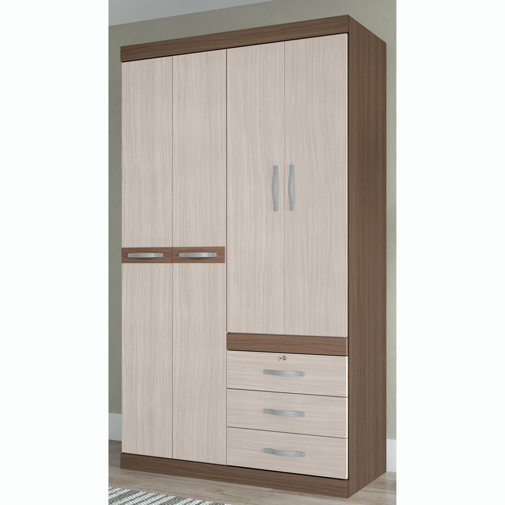 Guarda Roupa Santos Andirá Havana Plus com 4 Portas e 3 Gavetas Ip u00ea Duna Guarda roupas e Guarda Roupa Ipê ~ Guarda Roupa Santos Andirá Havana Plus com 4 Portas e 3 Gavetas Ip u00ea Duna Guarda roupas e