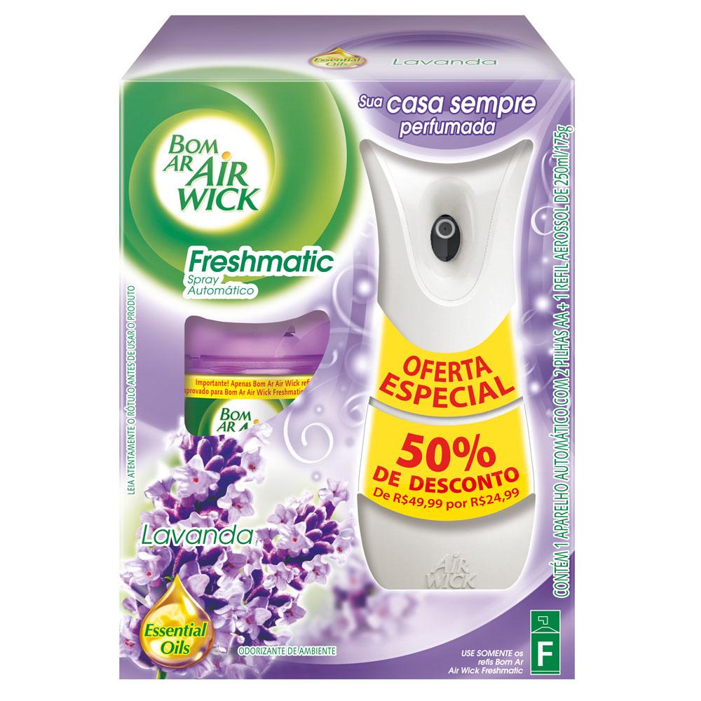 Aromatizador Bom Ar Air Wick Freshmatic com Spray Automático Lavanda