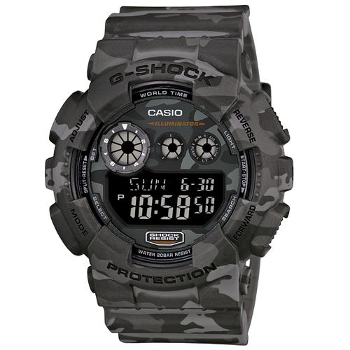 Relógio Masculino Digital Casio G-Shock GD-120CM-8DR - Camuflado Cinza Menor preço em Relógio Masculino Digital Casio G-Shock GD-120CM-8DR - Camuflado Cinza