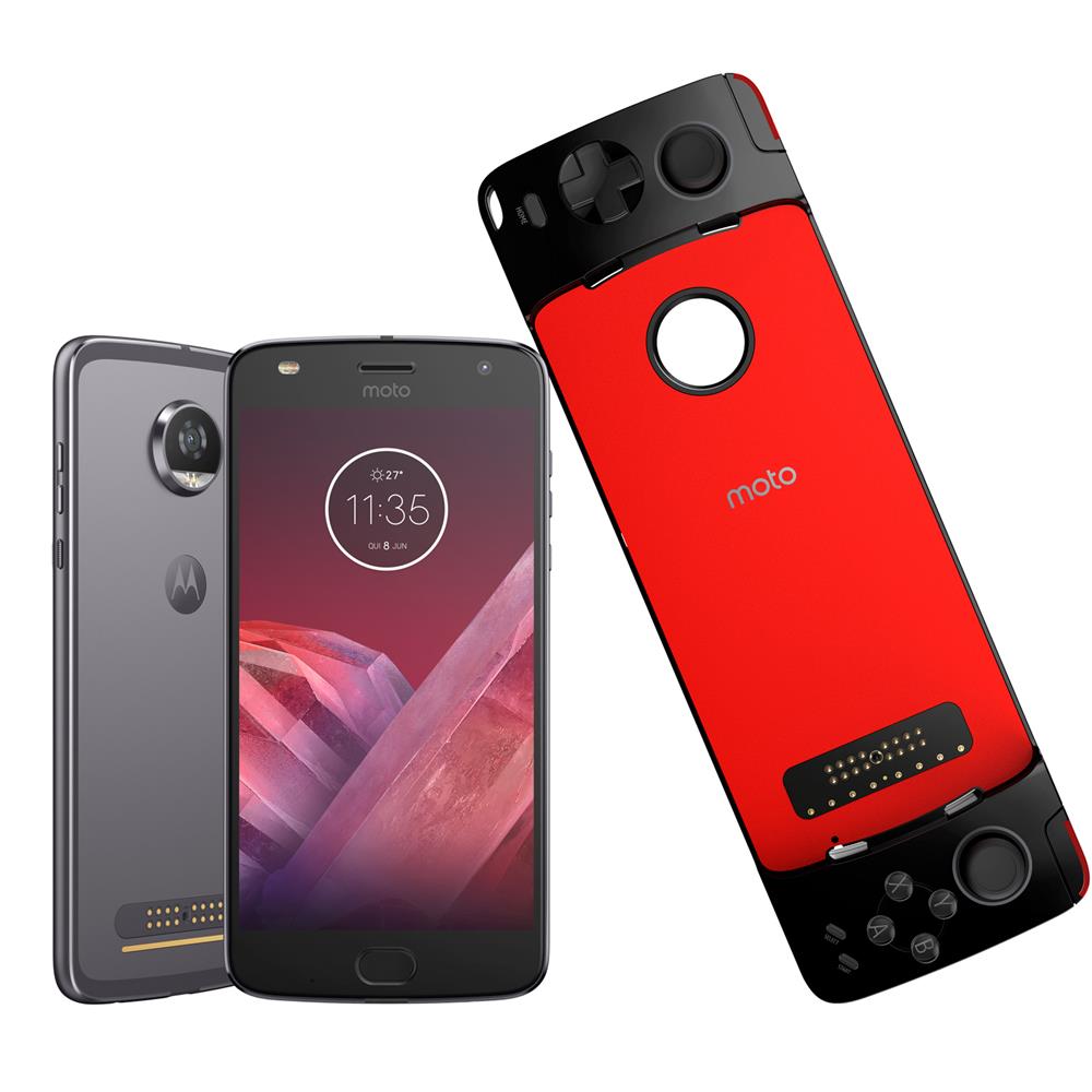 Smartphone Motorola Moto Z2 Play GamePad Edition Platinum 64GB, Tela 5.5'',  Dual Chip, Câmera 12MP, Android 7.1, Processador Octa-Core e 4GB de RAM -  Android | Extra | 8268386