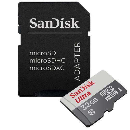 Cartão de Memória SanDisk 32GB Ultra ®microSDHC UHS-I Classe 10 + 1 adaptador SD - SDSDQUA-032G-U46A Menor preço em Cartão de Memória SanDisk 32GB Ultra ®microSDHC UHS-I Classe 10 + 1 adaptador SD - SDSDQUA-032G-U46A