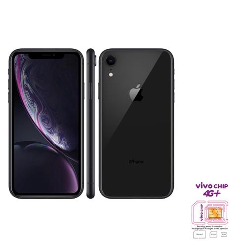 iPhone XR Apple Preto 64GB + Triplo Chip Vivo 4G Universal 2/3/4 Pré/Controle é boa?