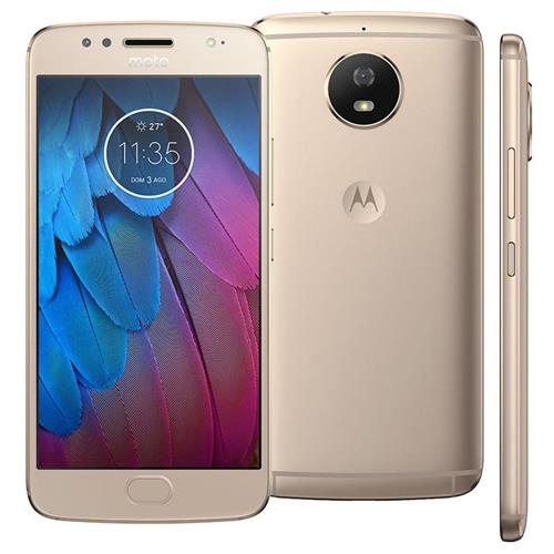 Menor preço em Smartphone Motorola Moto G5s XT1792 Ouro com 32GB, Tela de 5.2'', Dual Chip, Android 7.1, 4G, Câmera 16MP, Processador Octa-Core e 2GB de RAM