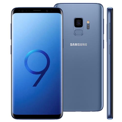 Smartphone Samsung Galaxy S9 Azul com 128GB, Tela Infinita de 5.8", Dual Chip, Android 8.0, Câmera 12MP, 4GB RAM e Processador Octa-Core
