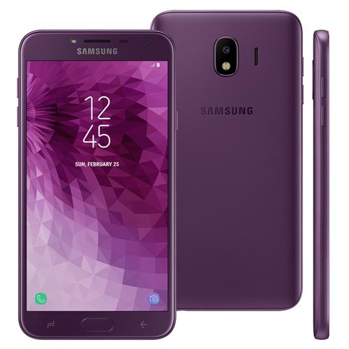 Smartphone Samsung Galaxy J4 Violeta com 32GB, Tela 5.5quot;, Dual
chip, 4G, Câmera 13MP, Android 8