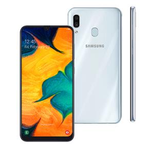Smartphone Samsung Galaxy A30 Branco 64GB, Tela...