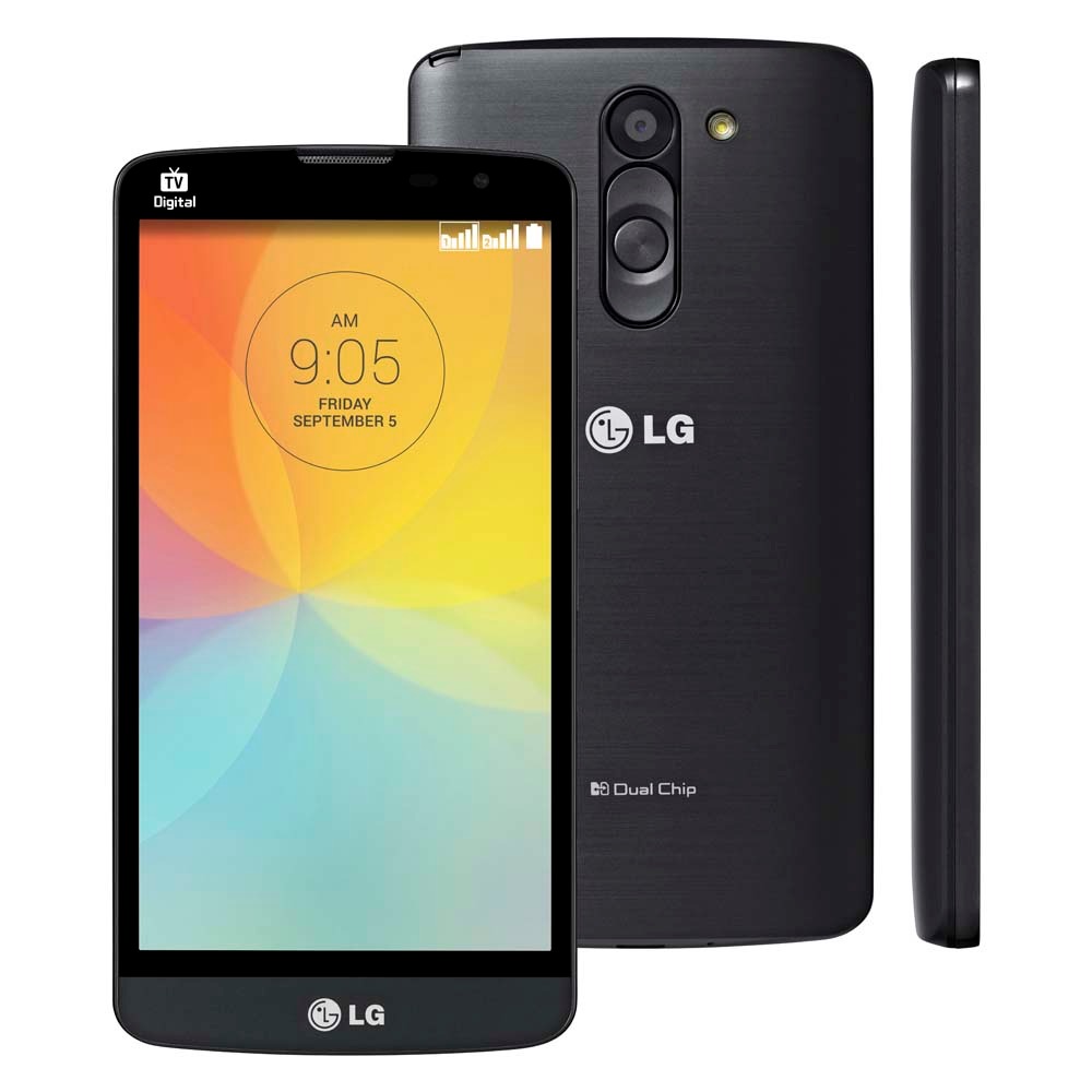 Smartphone LG L Prime Titânio com Tela de 5”, Tv Digital, Dual Chip, Android 4.4, Câmera 8MP Smartphone LG L Prime Titânio com Tela de 5”, Tv Digital, Dual Chip, Android 4.4, Câmera 8MP