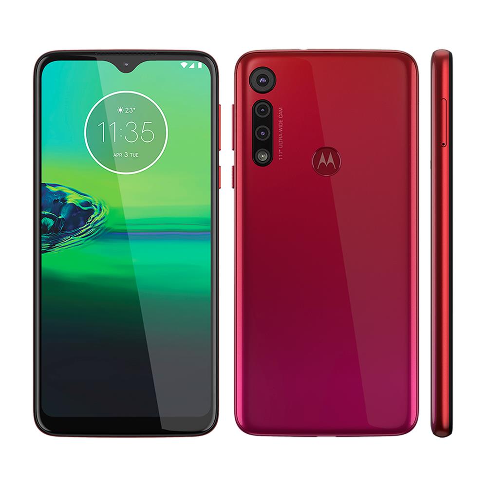 smartphone motorola moto g8 play vermelho magenta 32gb tela max vision de 6 2 hd camera traseira tripla android 9 0 e processador octa core 50004767 - 6 celulares que custam menos de R$1.000