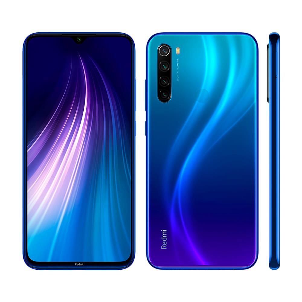 Smartphone Xiaomi Redmi Note 8 Azul 128GB, Tela de 6.3", 4GB de RAM, Câmera Traseira Quádrupla, Android 9.0 e Processador Qualcomm Octa-Core