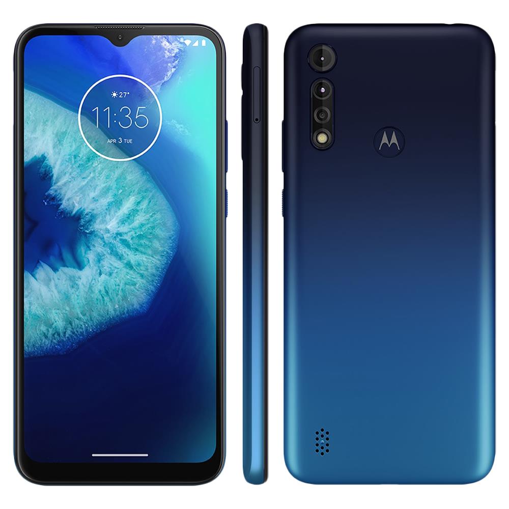 Smartphone Motorola Moto G8 Power Lite Azul Navy 64GB, 4 GB RAM, Tela de 6.5” HD+, Câmera Traseira Tripla, Android 9 e Processador Octa-Core