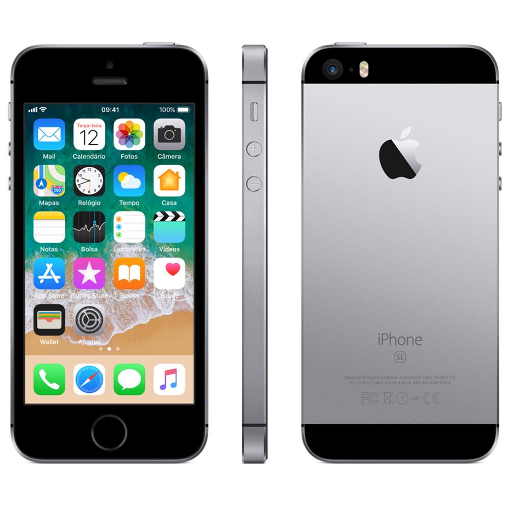 iPhone SE Apple com 128GB, Tela 4”, iOS 11, Sensor de