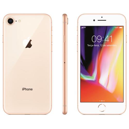iPhone 8 Apple com 128GB, Tela Retina HD de 4,7”, iOS 11, Câmera de 12 MP, Resistente à Água, Wi-Fi, 4G LTE e NFC - Dourado é boa?