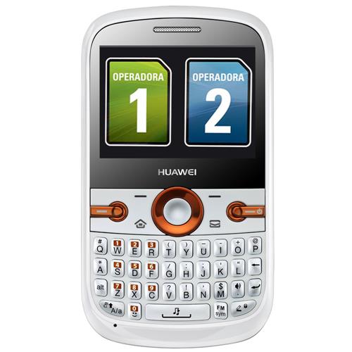 Celular Desbloqueado Huawei G6620 Branco/Laranja QWERTY, Dual Chip c
