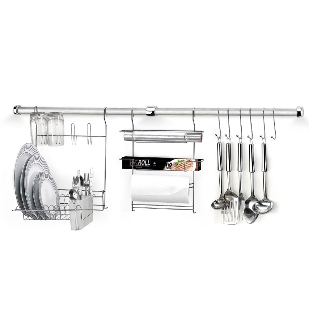 Suporte Para Utens Lios Arthi Cook Class Diamond 9427 Cromado 8 Suporte Para Utens Lios Arthi Cook Class Diamond 9427 Cromado 8