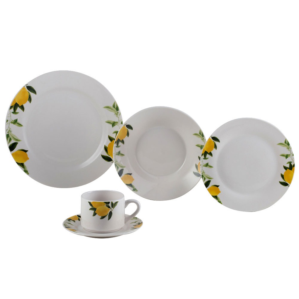 Aparelho de Jantar Lyor Classic Lemons em Porcelana - 20 Peças
