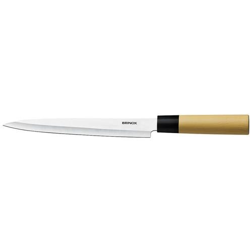 Faca para Sushi e Sashimi Brinox Samurai em Aço Inox 2504/305 8,4" Menor preço em Faca para Sushi e Sashimi Brinox Samurai em Aço Inox 2504/305 8,4"
