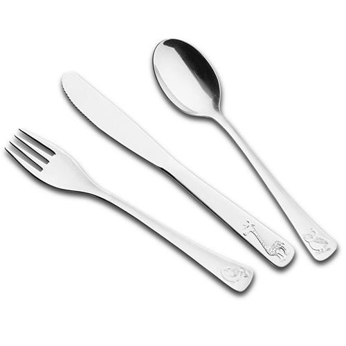 Conjunto de Talheres Infantil Tramontina Inox - 3 Peças Menor preço em Conjunto de Talheres Infantil Tramontina Inox - 3 Peças