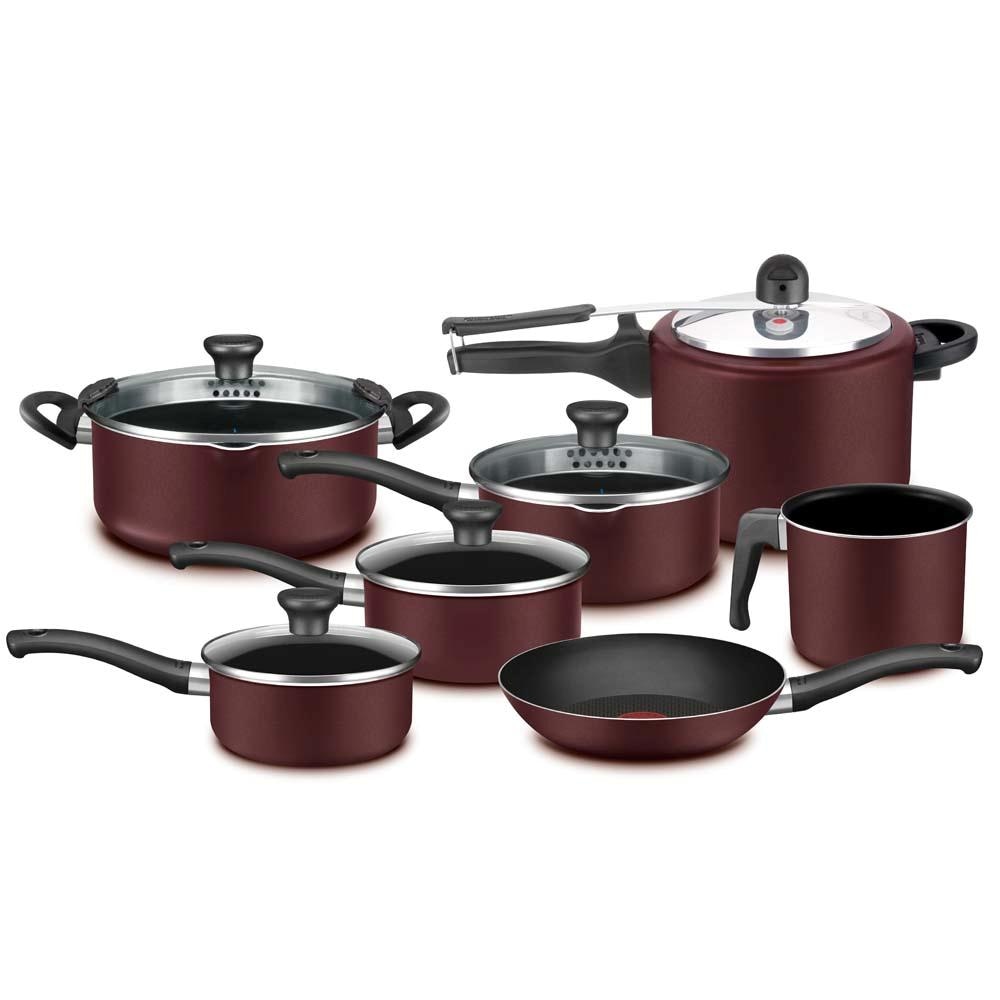 Conjunto de Panelas Rochedo Agile 9295302434 Grená 7 Peças Conjuntos de Panela no Conjunto de Panelas Rochedo Agile 9295302434 Grená 7 Peças Conjuntos de Panela no