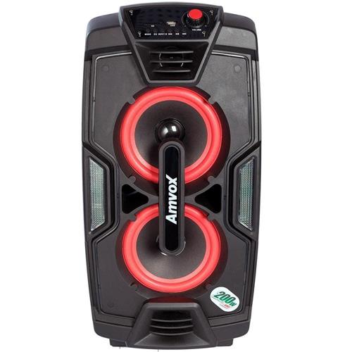 Caixa de som Amplificada Amvox ACA 200 Turbo com Bluetooth, Radio FM, Entrada USB, Entrada Card, Entrada Auxiliar - 200W é boa?