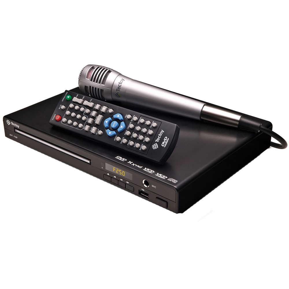DVD Player Karaoke Tectoy DVTF250 c/ Entrada USB, Ripping e 1