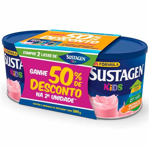Menor preço em Kit Sustagen Kids Morango Lata – 380g
